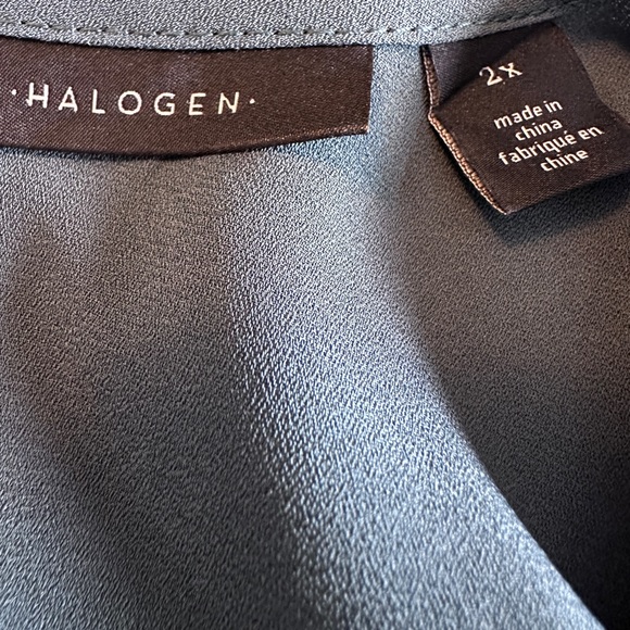 NWT Halogen Creek Cap Sleeve Lightweight Top Blue Slate 2X - Picture 7 of 8